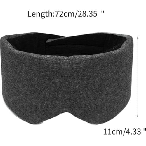 Unisex Cotton Blackout Eye Mask Oversized Eyeshade Adjustable Sleeping Blindfold K1KB