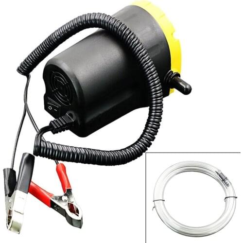 HX-2016 DC 12V 60W ABS Electric Pumping Filling Oil Self Priming Pump with 2 Alligator Clips and Hose