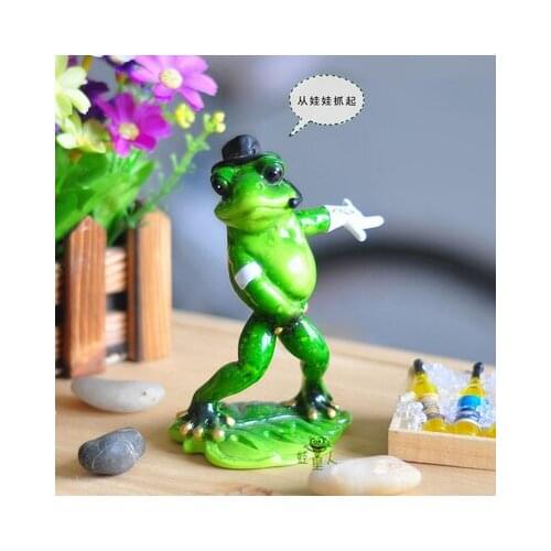 Chastity frog Mike Jackson Model classic action MJ simulation of frog puppets doll desktop gifts collection Factory direct sale