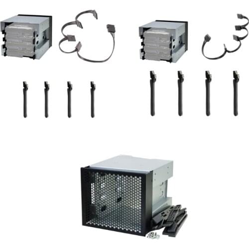 Hard Drive Cage,Stainless Steel Cage Hard Drive Tray Rack Bracket for Computer SATA 5inch to 4X3.5in Expand and Increase