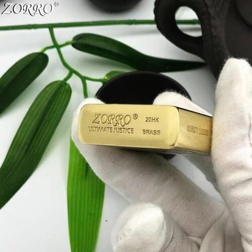 Zorro Kerosene Lighter Pure Copper Exquisite Carving Dragon And Phoenix Classic Creative Gift