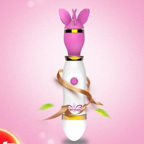 Tongue Licking Vibrator Breast Massage 12 Speed Rotation Oral Female Masturbation Sex Toys for Woman AV Stick Clitoris Stimulate