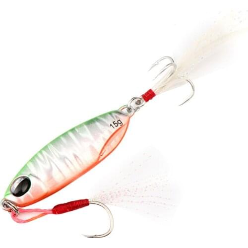 New Metal Spinner Jig Hard Bait 10g/15g/20g/25g Saltwater Jigging lead Fishing Lure Laser Body Sinking Bait Carp Fishing Tackle