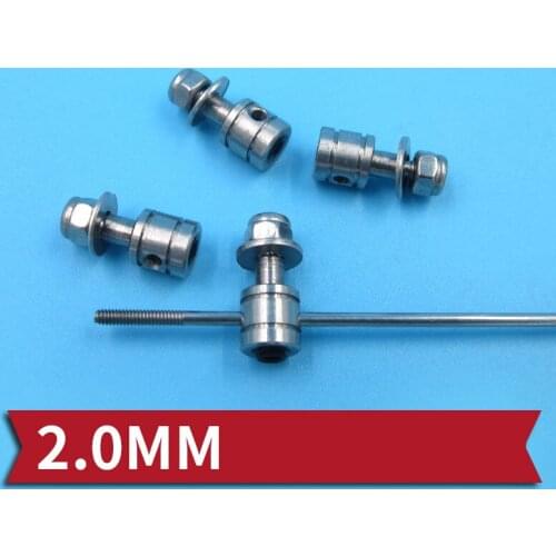 Metal 2.0mm Pushrod Linkage Stopper Steering Servo Connectors Adjustable Pull-rod Mini Adjuster for RC Model Boats Spare Parts
