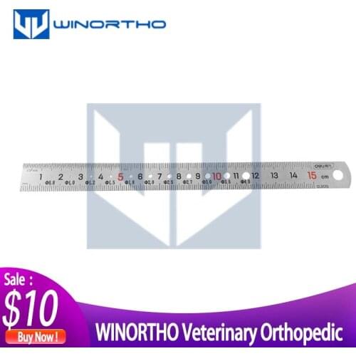 Metric Ruler veterinary Orthopaedic Drill & Screw Gauge instruments surgical tools animal plate medical screws