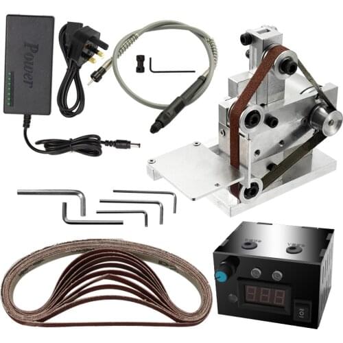 Multifunctional Angle Grinder Mini Electric Belt Sander DIY Polishing Grinding Sanding Machine Cutter Edges Sharpener