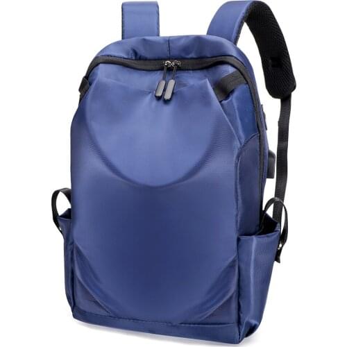 Mens fashion trend casual backpack student schoolbag USB charging large capacity backpack customization