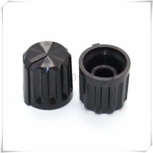 10 Pieces Plastic Flower Shaft Knob Diameter 15.5mm Height 16mm Potentiometer Encoder Knob Gear Shaped Inner Hole 6mm