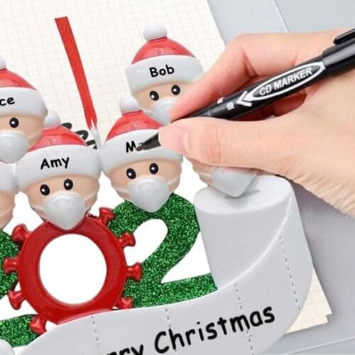 Christmas Tree Hanging Ornaments Family Personalized Name Writing On PVC Ornament Board Christmas Pendant Ornament Xmas Decor