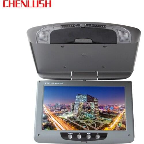 CHENLUSH 11 Inch Car Roof Monitor LCD Flip Down Screen Overhead Multimedia Video Ceiling Roof mount Display