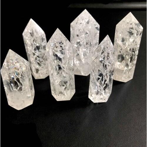 Natural Burst white crystal wand point quartz minerales gemstones healing reiki stones home decoration