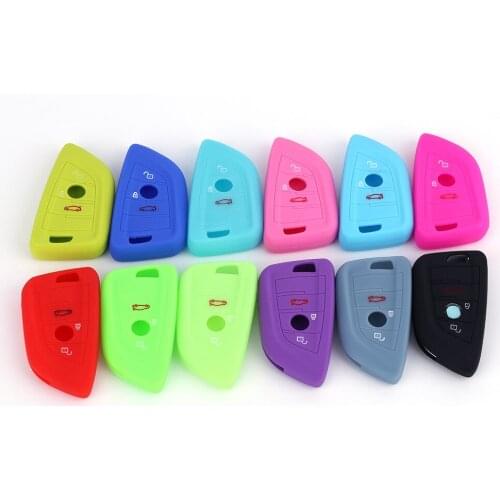 Car Key Case Cover Shell Protector Silicone Remote Key Fob Shell Case Cover Holder for BMW X1 X3 X4 X5 F15 X6 1 3 5 6 7 Series