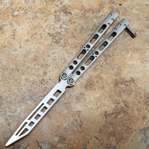 Theone EX-10 EX10 Butterfly trainer knife Titanium Handle 440 Blade survival Hunting camping Folding Pocket EDC Knife Gift Knife