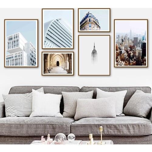 Modern Building Art Church New York City Wall Art Canvas Painting Nordic Posters And Prints Wall Pictures For Living Room Decor