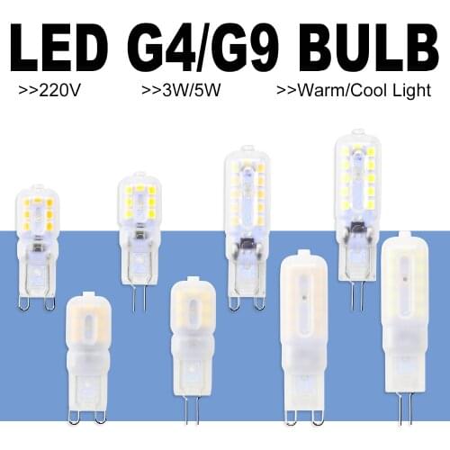 G9 LED Bulb 3W Dimmable LED Lamp G4 220V Bombillas Candle Light g9 Corn Bulb 5W Lampada LED Light Replace Halogen Lamp 2835SMD