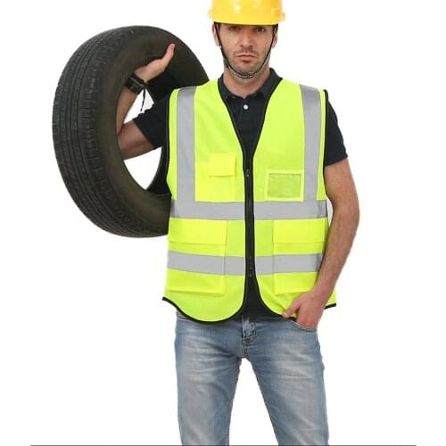 Multi-pocket Reflective Vest Riding Traffic Vest Safety Railway Coal Miners Uniform Vest Breathable Reflective Vest