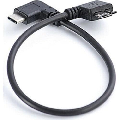 Angle 90 Degree USB3.1 Type-C to USB 3.0 Micro B Cable 5Gbps Data Connector Adapter For Hard Drive Cell phone PC OTG C Type