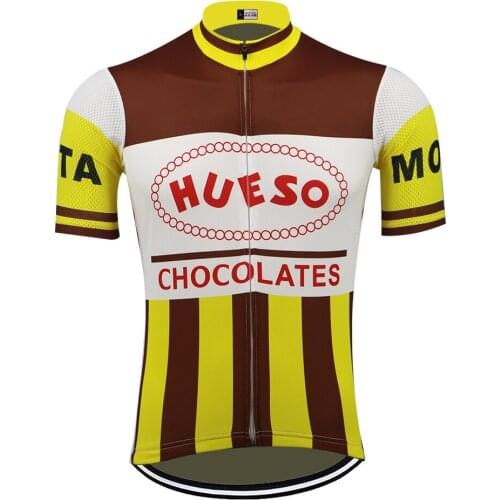 Hueso Chocolates Cycling Jersey Retro Cycling Clothing mountain bike jersey road bike shirt Triathlon Bicycle MTB Wear Maillot