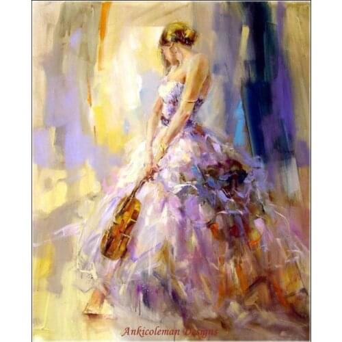 Needlework for embroidery DIY French DMC High Quality - Counted Cross Stitch Kit 14 ct Oil painting - Flirting with the Violin
