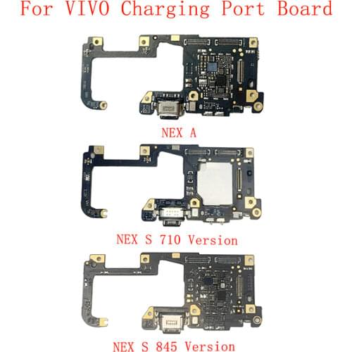 Fingerprint USB Charging Dock PCB Board MIC Flex Cable Connector For VIVO NEX A NEX S Dual Replacement IC SIM Card