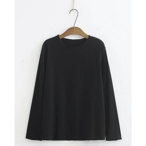 Plus Size Womens Long Sleeved Tshirt Female Striped Shirts Casual Tops