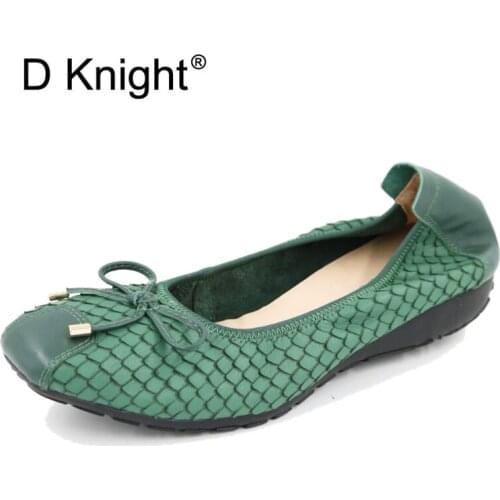 Genuine Leather Ballet Shoes Woman 2018 New Slip On Boat Shoes For Women Flats Shoes Big Size 34-43 Lady Loafers Chaussure Femme