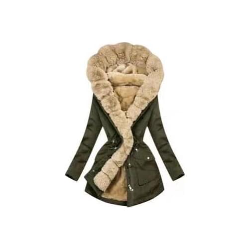 Winter fashion long-sleeved cotton jacket womens self-cultivation fur collar winter coat womens zipper womens winter clothes