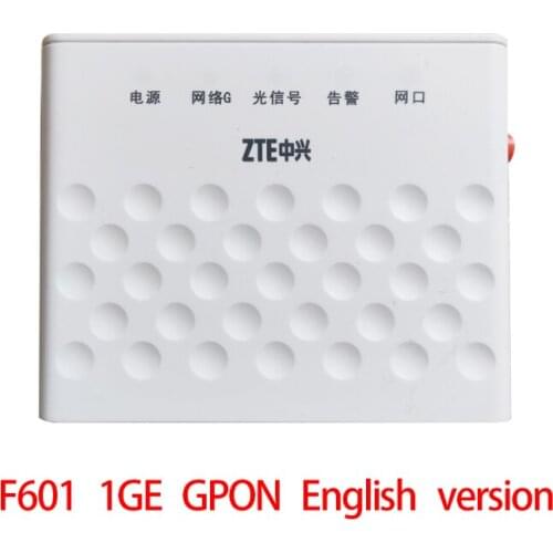 100% de segunda mano, 14 Uds. F601, Original, 1GE ONT ONU GPON, interfaz terminal termal gpon, versión en inglés