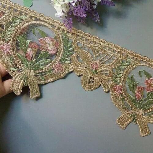 2 yards 182 cm Strip Lace Ribbon Trims Webbing Applique for Sofa Cover Curtain Home Textiles Trimmings Embroidered Lace Fabric