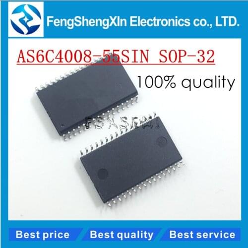 5pcs/lot New AS6C4008 AS6C4008-55SIN SOP32 512K X 8 BIT LOW POWER 512K X 8 BIT LOW POWER CMOS SRAM