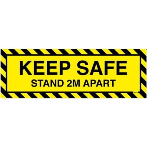 5PCS Keep Safe Stand 2M Apart Stickers for Bus Station Social Distance Marker T3LB