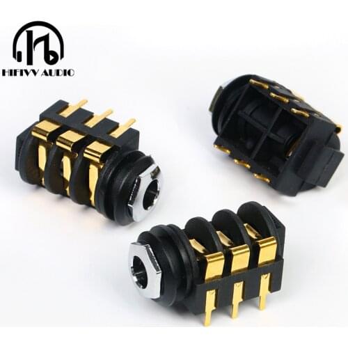 Hifivv audio 6.35mm plug Headset gold-plated socket socket 6.35mm Female Stereo Microphone headphone socket a lot 2pcs
