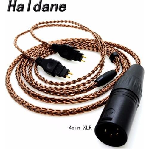 Free Shipping Haldane 8cores Pure Copper Headphone Replacement Audio Cable for HD600 HD650 HD525 HD545 HD565 HD580