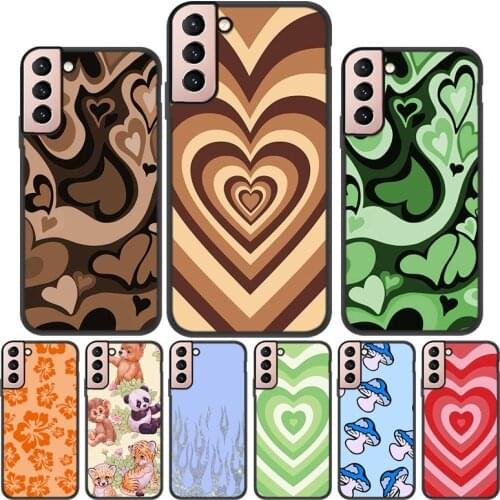 For Samsung S21 Case Heart Circle Coque Galaxy S21 FE S20 Ultra S10e S10 S8 S9 Plus Cases On Samsung Cell Phone GalaxyS21 FE