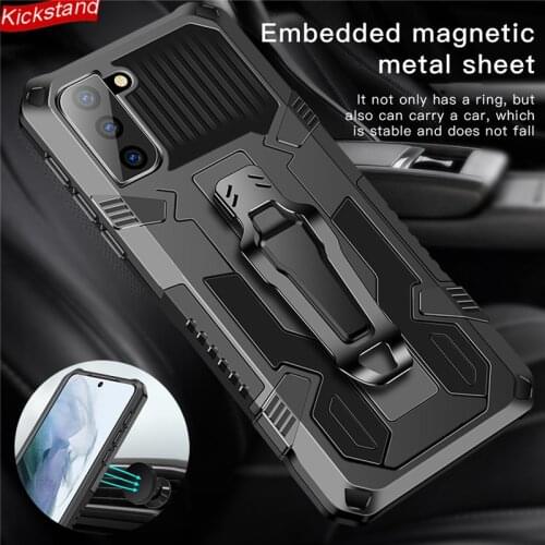 Kickstand Case for OPPO Realme 8 Pro 7 5G 7i 6 5 Pro V5 5G C2 C3 C11 C12 C15 C17 C21 C20 Cover Dual Layer Armor Belt Phone Bag