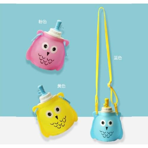 Childrens Water Bottle Food Grade Childrens Water Cup Circulating Silicone Travel Portable Drinking Baby Kids Water Bottle