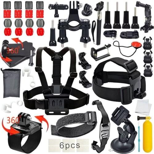 For Gopro accessories for go pro kit mount for GoPro Hero 5 4 3+ 3 SJ4000 SJ5000 SJ6000, Sports Camera Accessories Set