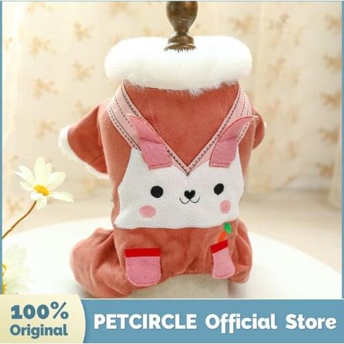 PETCIRCLE Dog Puppy Clothes Carrot Bunny Four-legged Cotton Jacket Fit Pet Dog Cat Winter Pet Cute Costume Dog Clothes Dog Coat