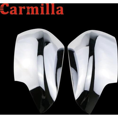Carmilla ABS Chrome Car Rear View Mirror Reffing Cover Parts Sticker for Ford Everest Endeavour Raider 2016 2017 2018 Acc