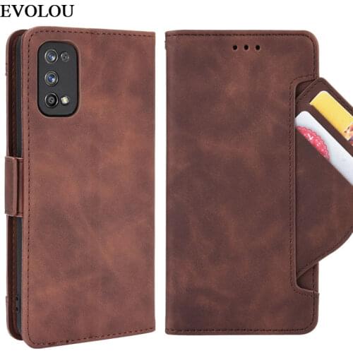 Retro Multi-Card Slot Leather Case for Realme 7 Pro Cover Magnetic Flip Wallet Cases for Realme C17 X7 C15 C12 Reno 4 Lite A53