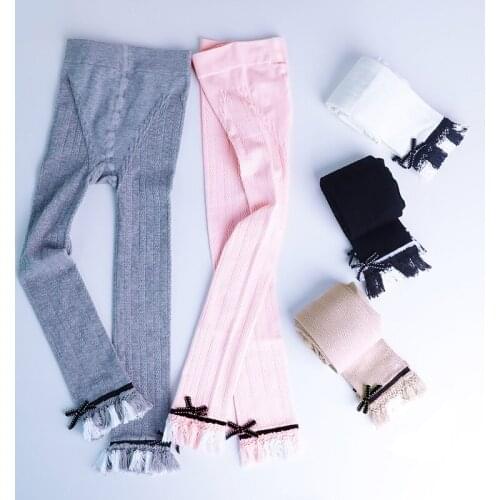 Girls Leggings Autumn Winter Thicken Warm Trousers Kids Children Skinny Lace Pants Ballet Dance Pants 5 Colors Leggings For Girl