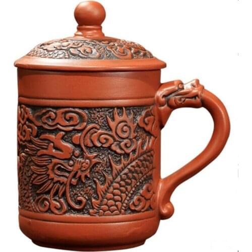 Best selling tea cup with lid tea set purple sand cup small handmade Yixing Zhu Mu Kung Fu tea home simple Chinese office