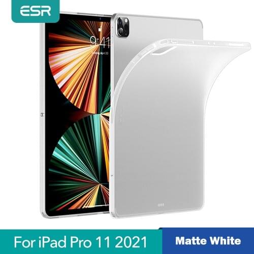ESR Matte Case for iPad Pro 11 2021 Clear Case for 2021 iPad Pro11 3rd Gen 12.9 12 9 Slim Soft Protective Case TPU Back Cover