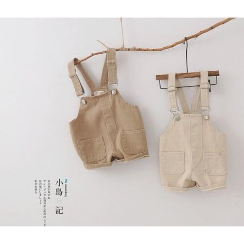 MILANCEL 2021 Summer Kids Clothes Girls Overall Boys Pants Solid Children Jumpsuit Girl Outfit