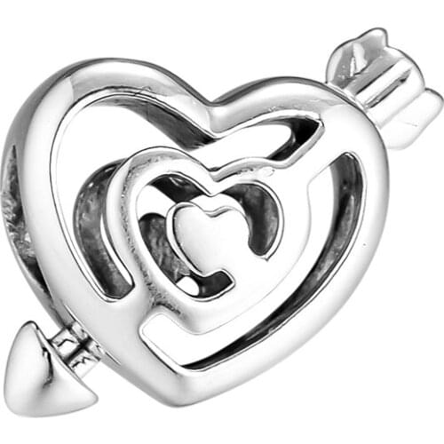 CKK Silver 925 Jewelry Heart to Love Charm Fashion Beads Fits Original Bracelets Sterling Silver Making