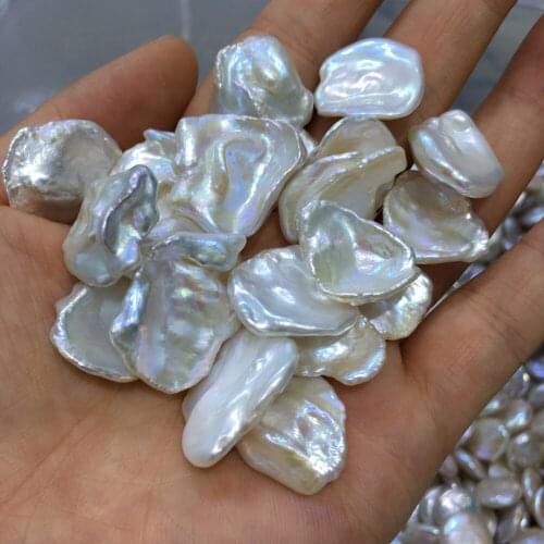 New 1PC Natural Freshwater Pearl White Petals Shape Pearl for Making DIY Jewelry Necklace Accessories