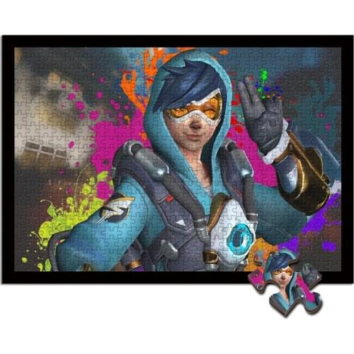 Overwatch 1000 pieces of wooden jigsaw puzzle Game Related Products DVA Genji McRae death kids educational toys