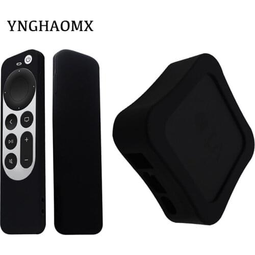 Wholesale 10pcs/lot Silicone Case Dust-Proof Protective Cover For Apple TV4K Remote Set-Top Box Remote Control Protector case