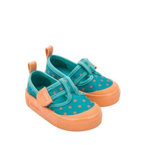 2021 Autumn Children Canvas Shoes Girl Mini Melissa Polka-dot Square Print Jelly Shoes Princess Fashion kindergarten shoes