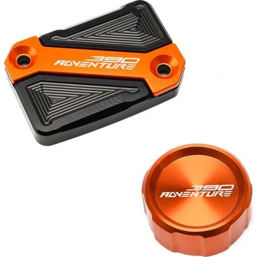 For KTM 390Adventure 390adv 390 Adventure 2019-2021 Motorcycle CNC Front & Rear brake Fluid Cylinder Master Reservoir Cover Cap